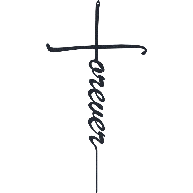Forever Cross Wall Décor, 18" H x 9.4" W x 0.06" D