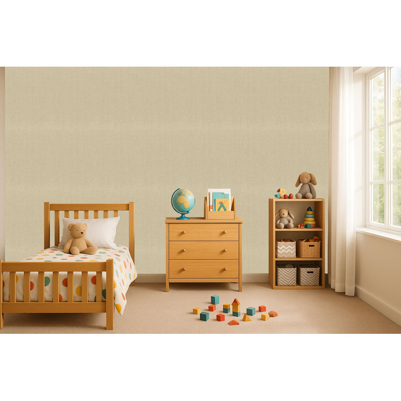 Papier peint en toile de ramie texturée Cracker Pi., Beige/brun