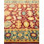 Tapis rouge noué à la main de conception unique 6 pi x 8 pi 9 po Satones