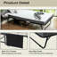 Lit de camp portatif avec matelas en mousse confortable: 45 po, construction en métal, housse de rangement, cadre de lit à roulettes lisses, pliable, pratique