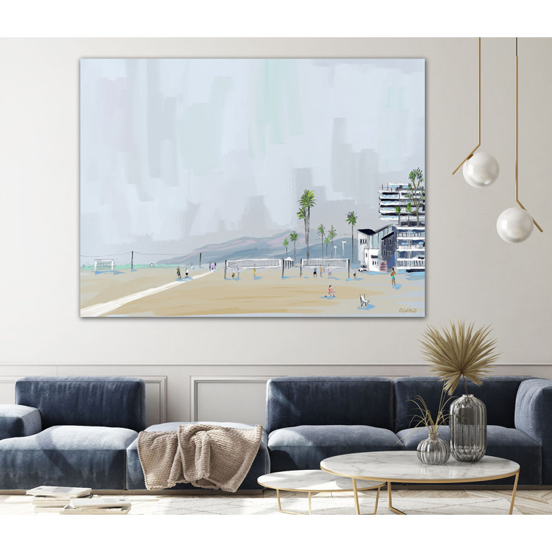 «Annenberg Beach House» par Pete Oswald, reproduction d'art sur toile tendue