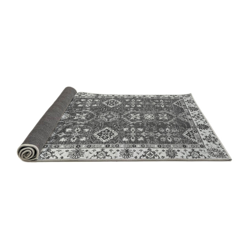 Tapis carré gris tissé à la machine Southwestern