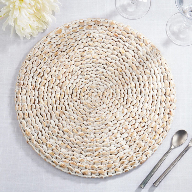 Set de table rond en jacinthe d'eau, Or