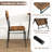 3-Piece Wood Square Kitchen Table & Chair Set w/ Metal Frame Storage Rack