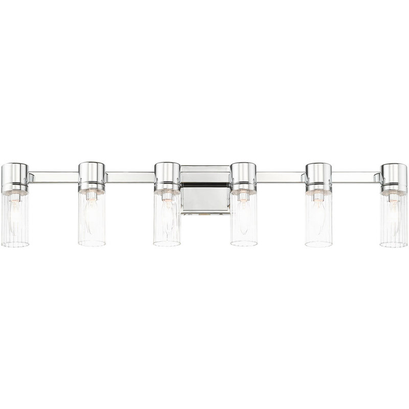6 - Light Vanity Light, Polished Chrome