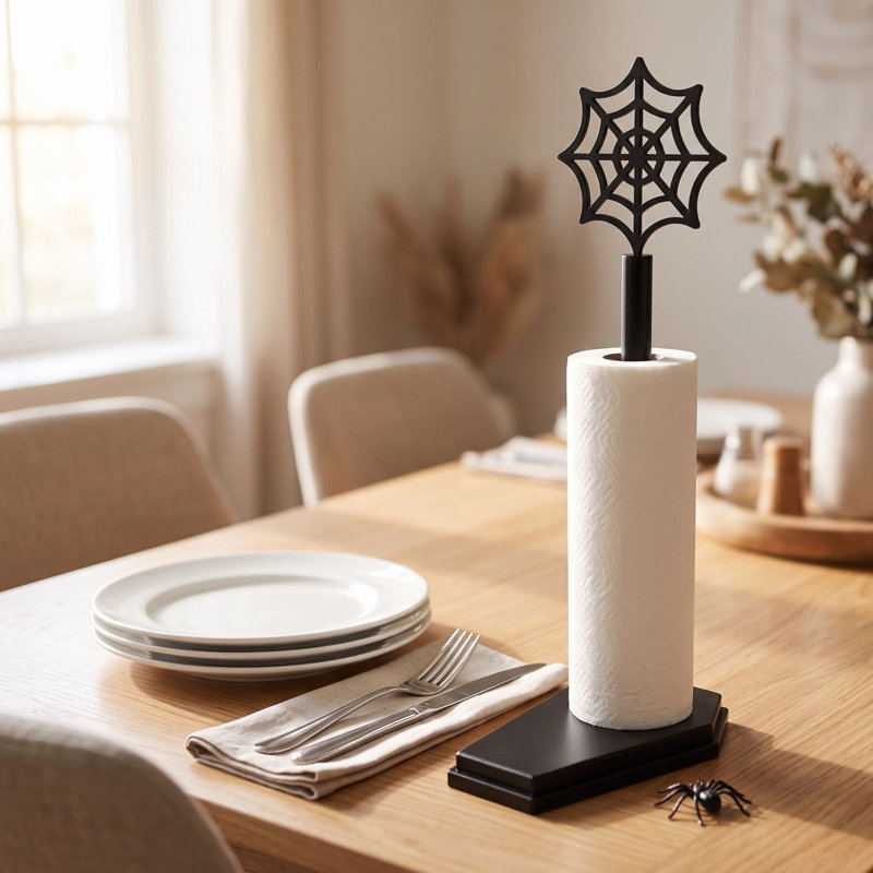 Décoration d'Halloween, porte-rouleau de papier essuie-tout, présentoir à rouleaux de papier essuie-tout, support de rangement pour rouleaux de papier essuie-tout, décoration d'Halloween, style restaurant