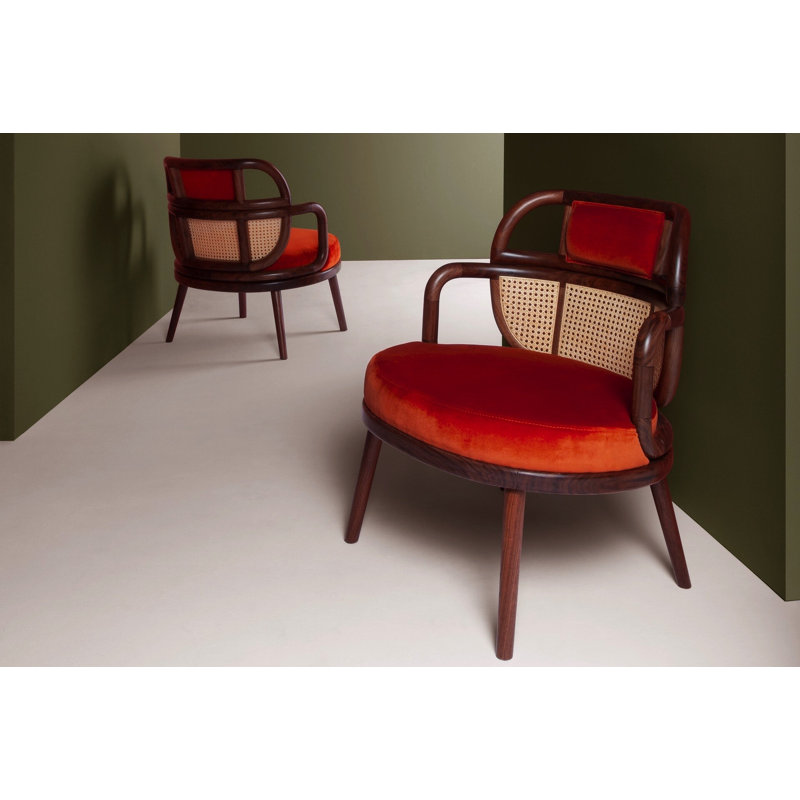 Havana Armchair, Fire Velvet