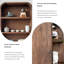 Armoire de rangement murale en bois d'orme massif 18,90 "Retro Brown