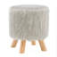 Tabouret de repose-pieds en fourrure artificielle Adelfina