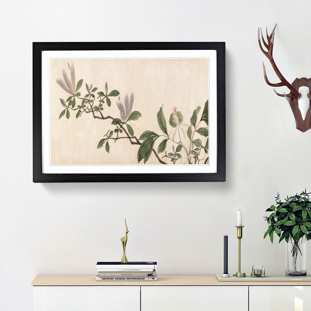 Flowers of the Four Seasons Vol.2 by Shen Zhou - Framed Print
