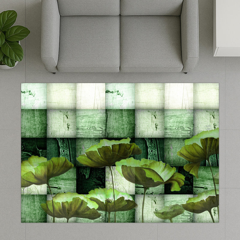 Floral Area Rug, Rectangle 155 x 230 cm