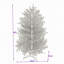 Sapin de Noël artificiel pré-illuminé de 1,20 m avec 280 extrémités de branches en PE, 230 lumières DEL, sections articulées et support métallique pliable
