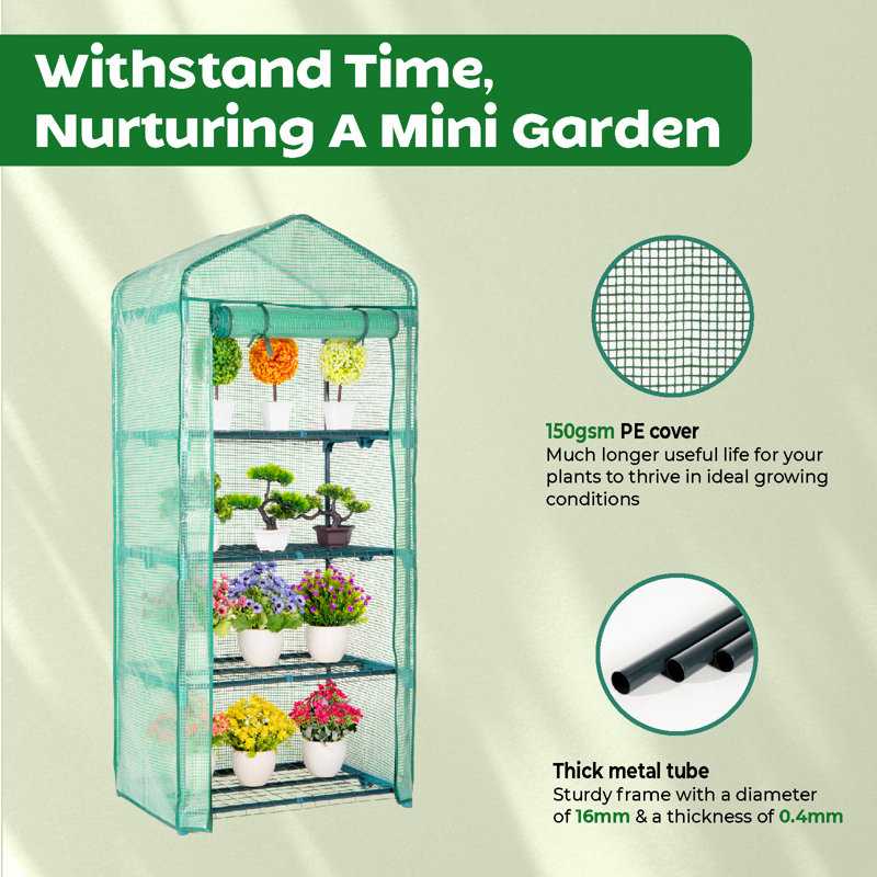 Mini greenhouse stand rack - 63x29x17 inch