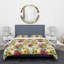 Ensemble de housse de couette hibiscus et roses designart-35229401