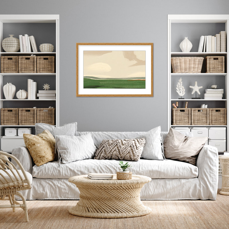 Nature Inspired Ethereal Horizons: Sky And Field In Grand Scale, 16" H x 20" W