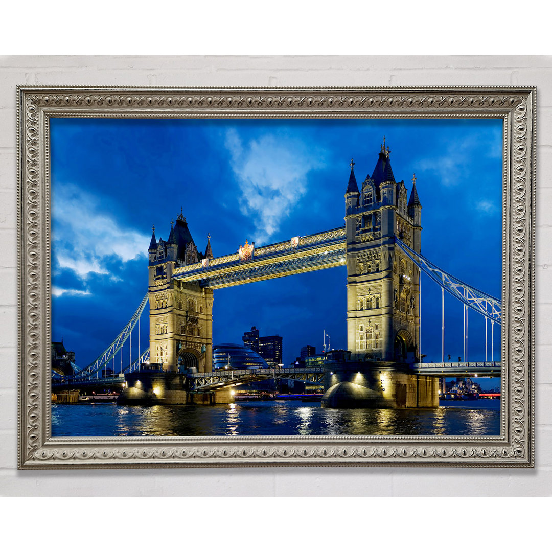 London Tower Bridge Blauer Nachthimmel - Druck