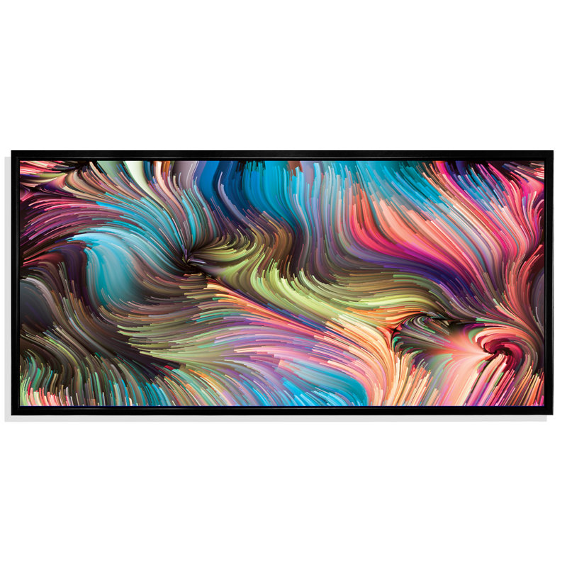 Art liquide vivant - Impression sur toile, Cadre noir, H 8 po x l 12 po x P 1 po