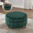 31.5"W Upholstered Round Ottoman With Reversible Lid, Velvet Storage Stool, Channel Tufted Pumpkin-Shape Footstool For Living Room, Bedroom And Office-926296134