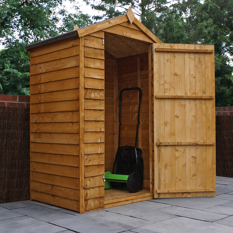 Mercia 3 x 4ft Overlap Apex Windowless Shed, Yes
