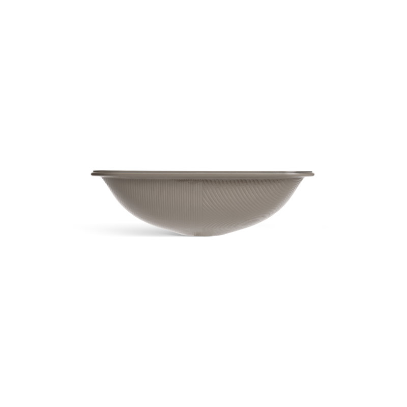 Yepsen Glass Undermount Bathroom Sink, Brown