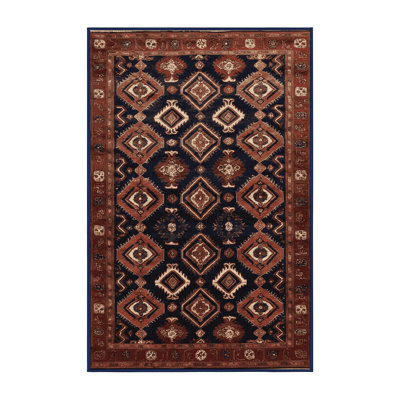 Tapis persan noir lavable à la machine
