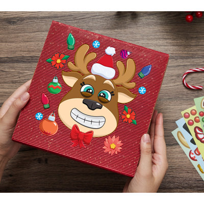 24 autocollants de Noël pour faire un visage