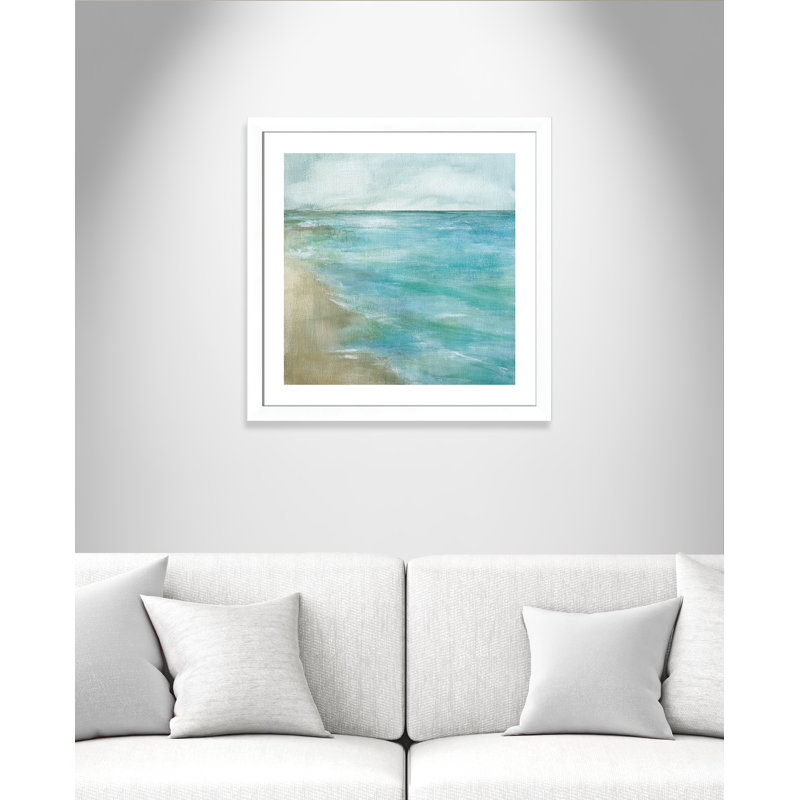 Gentle Tides " Gentle Tides ", 29" H x 29" W x 1.25" D, Matte White Framed