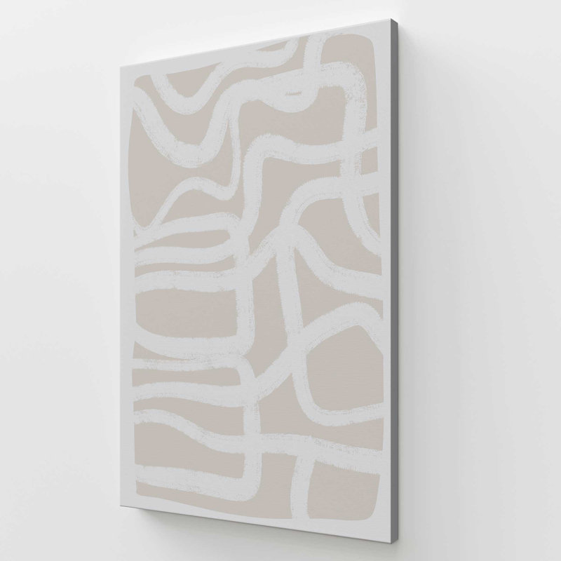Simple, dessin abstrait I, grande impression sur toile, H 54 po x l 36 po