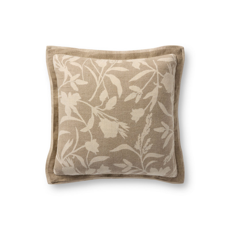Coussin décoratif Loloi, Carré 18 po, Floral naturel