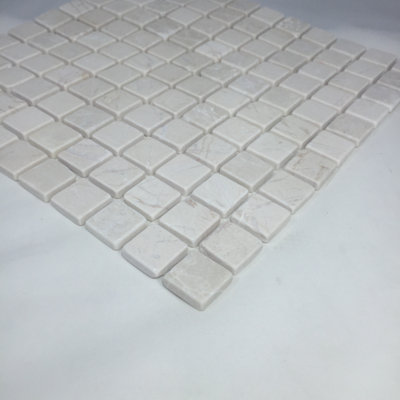 12 x 12" Marble Polished Mosaic Tiles for Backsplash, Shower Walls, Bathroom Floors