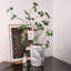 Vase de table en céramique faite à la main en céramique bleue et blanche Cleto-1185085384