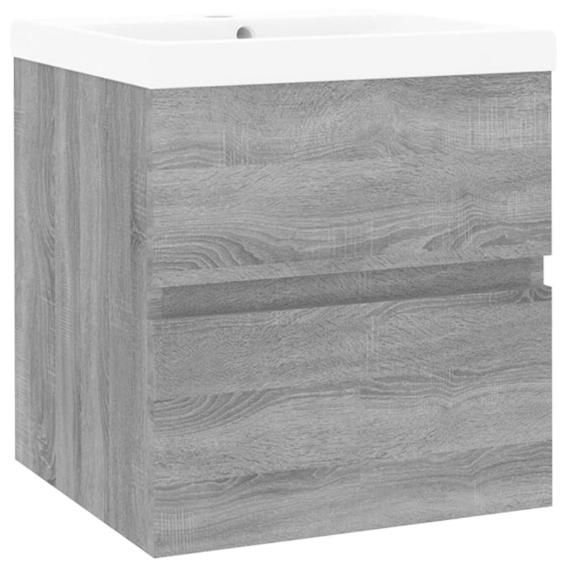 Laranjeira Single Bathroom Vanity with Basin, Gray Sonoma