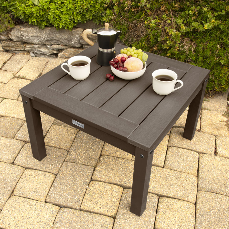Table d'appoint en plastique Arbnora, Gland de chêne vieilli