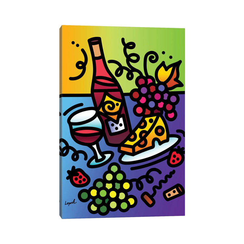 Tipsy 1 Piece Wrapped Canvas Wall Art, 20.32 cm H x 30.48 cm W