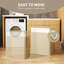  100L Laundry Basket with Lid, Washing Basket for Bathroom, Brown-2132228867