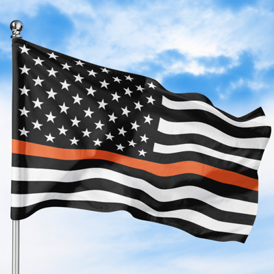 Drapeau de recherche et de sauvetage d'extérieur (30 x 45 cm) - Polyester durable et résistant à la décoloration, double couture, œillets en laiton - Impression HD - Drapeau de service civil - Fabriqué aux États-Unis