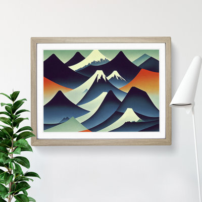 Abstract Japanese Mountains Vol.2 - Framed Print