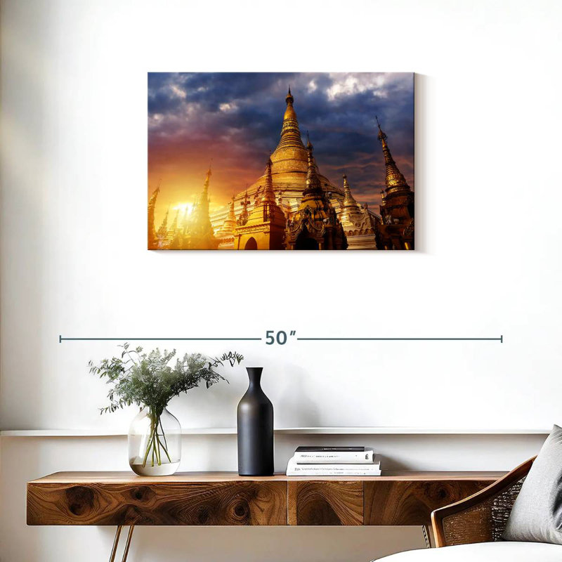 Adella Shwedagon Golden Temple, 20" H x 30" W
