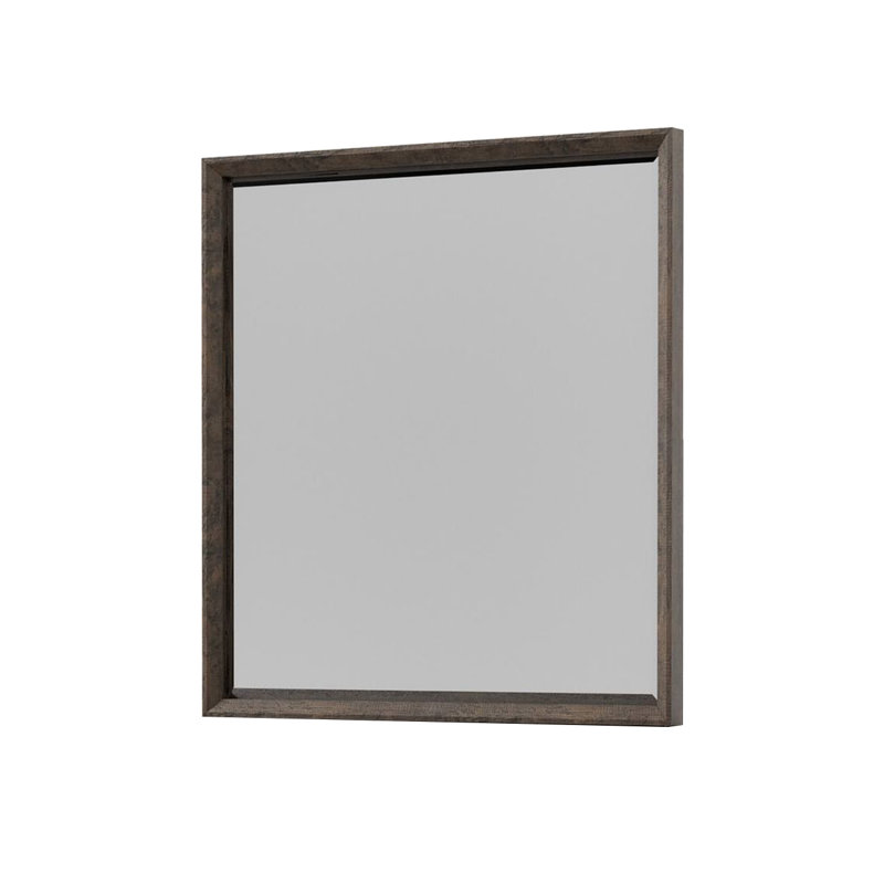 Miroir contemporain l 43,9 po, brun foncé
