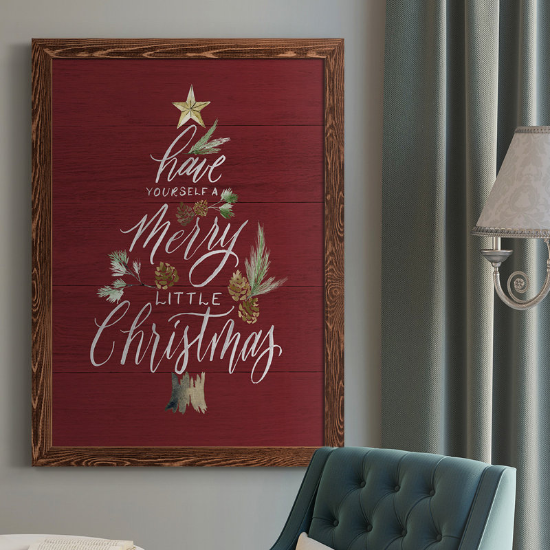 Gesualda Merry Little Christmas, reproduction d'art sur toile encadrée, H 43,5 po x l 31,5 po x P 1 po, Érable