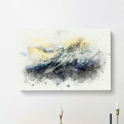 Spiti Valley In The Mountains In Abstract - Wrapped Canvas
