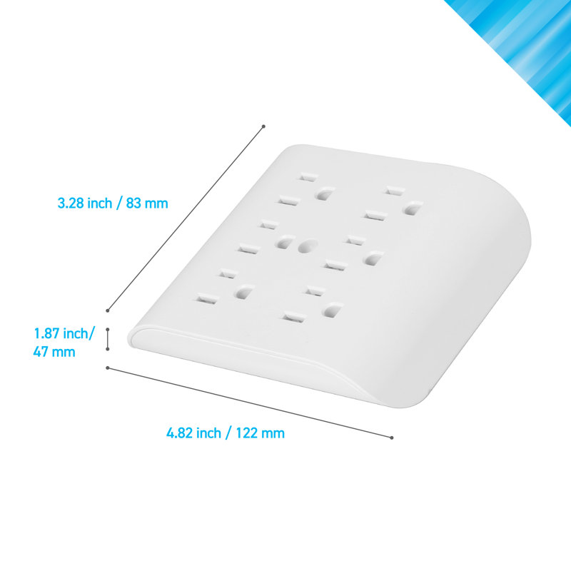 CBOL Series Coby CB-5503 6-Outlet 4 Pack Wall Adapter, White