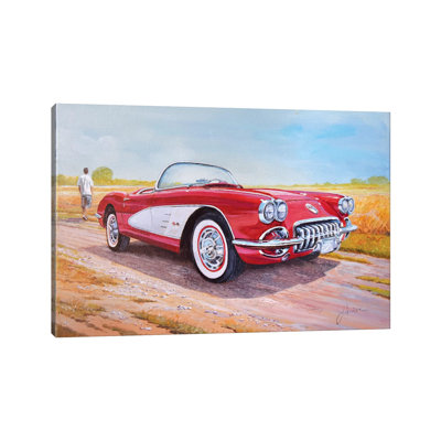 «1959 Corvette Cabriolet» par Sinisa Saratlic - peinture sur toile tendue
