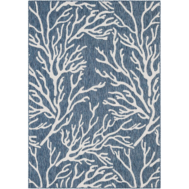 Tapis bleu contemporain Azilynn, Rectangle 5 pi 3 po x 8 pi