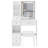 29.2" Small Size Left Drawer Desktop Vanity Table + Cushioned Stool, Large Sliding, Touch Control, Brightness Adjust LED Mirror, High Capacity Storage-1380406394