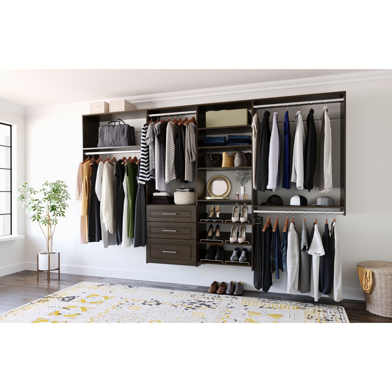 96'' - 120'' Closet System (Can Be Cut To Fit), Truffle