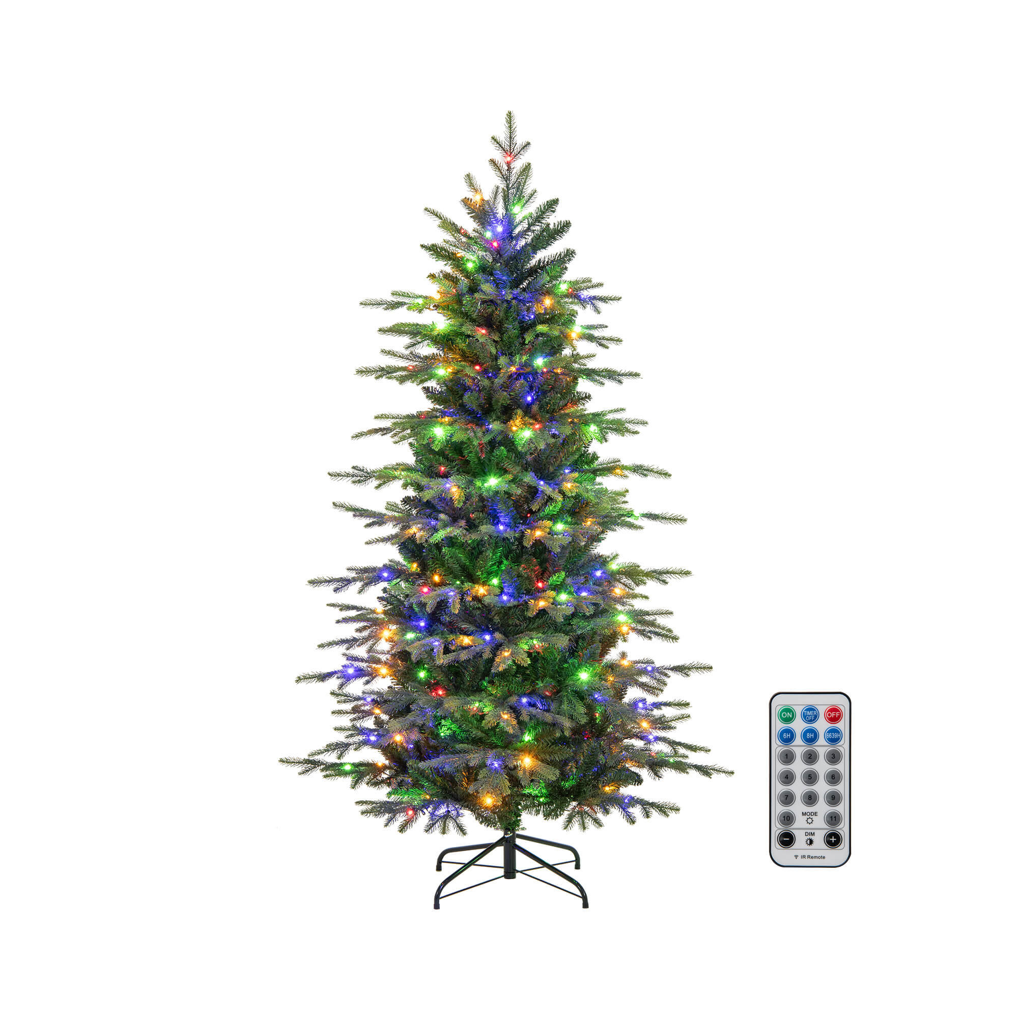Artificial Christmas Tree With 1770 Branch Tips 560 Led Lights 3 Timers Remote, 6'