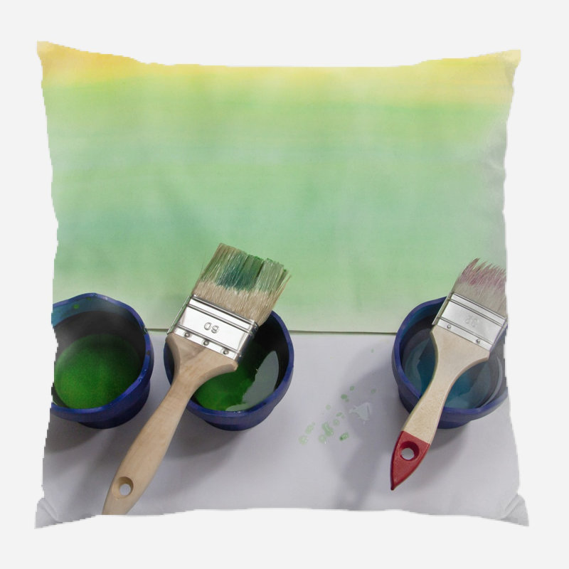 Coussin décoratif paint Valladares, Microsuède, Intérieur