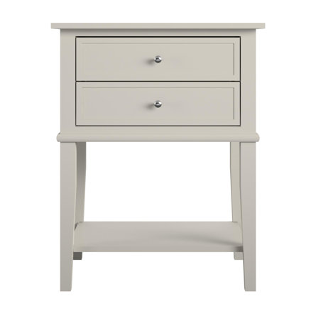 Dmitry 2-Drawer End Table with Storage