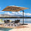 Parasol d'extérieur carré en aluminium